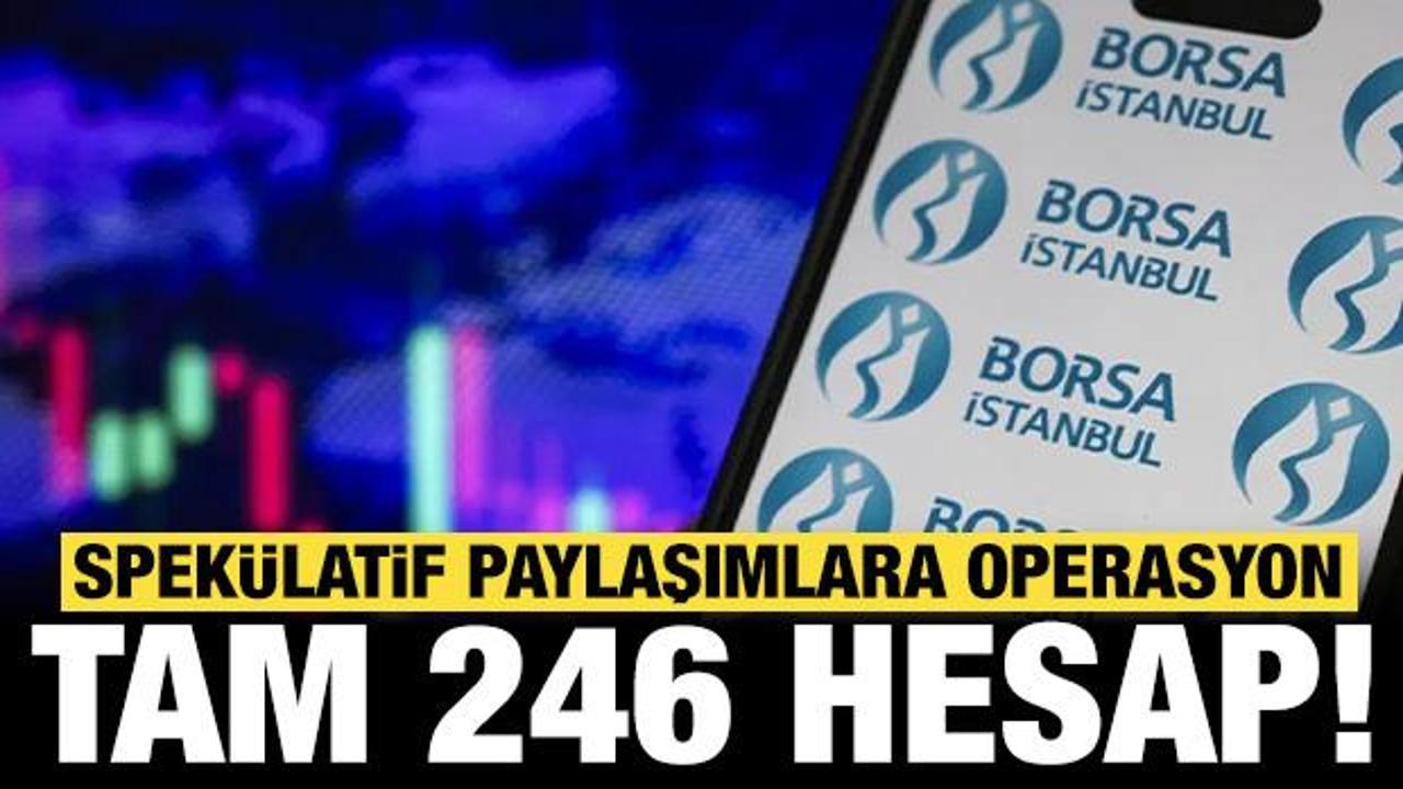 Spekülatif paylaşımlara operasyon: Tam 246 hesap!