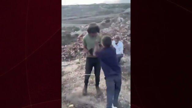 Batı Şeria'da Filistinli kahraman çocuk Siyonist'lere kafa tuttu