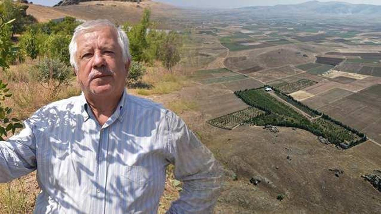 Emekli öğretmen kıraç araziyi yeşertti! 4 bin ağaçlı meyve bahçesini gören gıpta etti