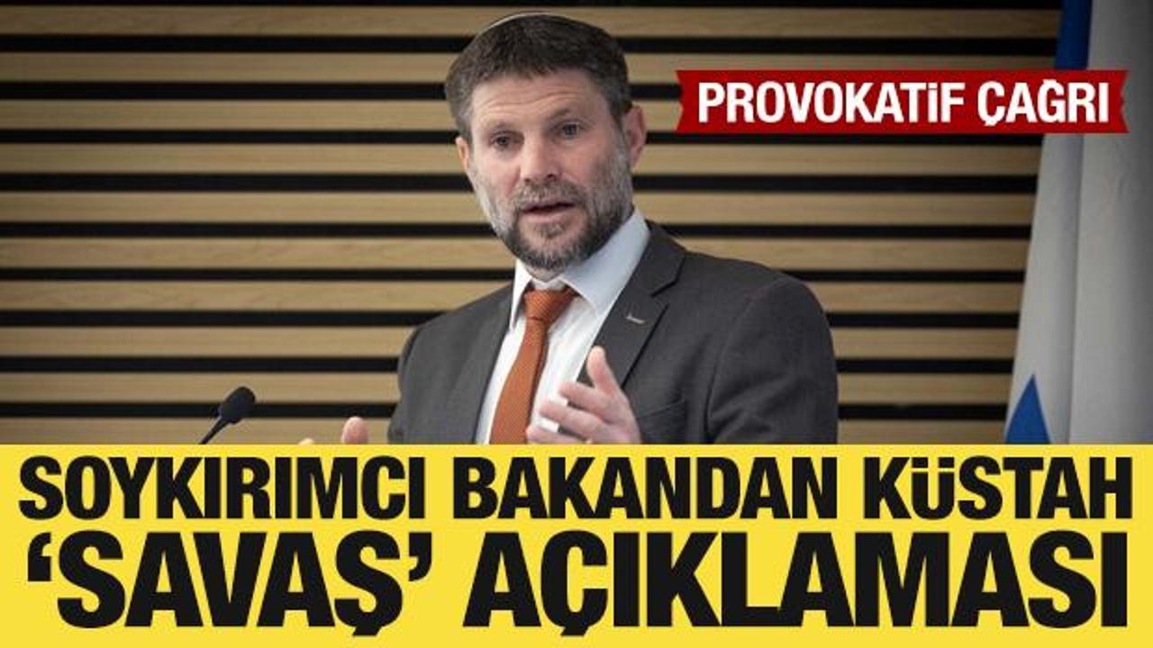 İsrailli bakandan küstah sözler: Gazze’de yaptıklarımız Batı Şeria’da da yapmalıyız