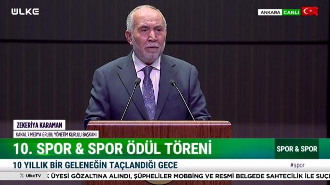 Zekeriya Karaman'dan Sporun Devleri Buluşuyor Ödül Töreni'nde önemli açıklamalar