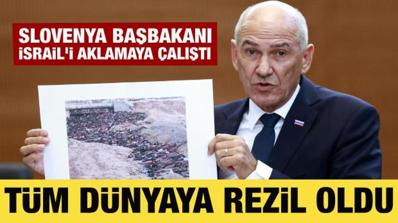 Slovenya Başbakanı İsrail'i aklamaya çalıştı! Tüm dünyaya rezil oldu